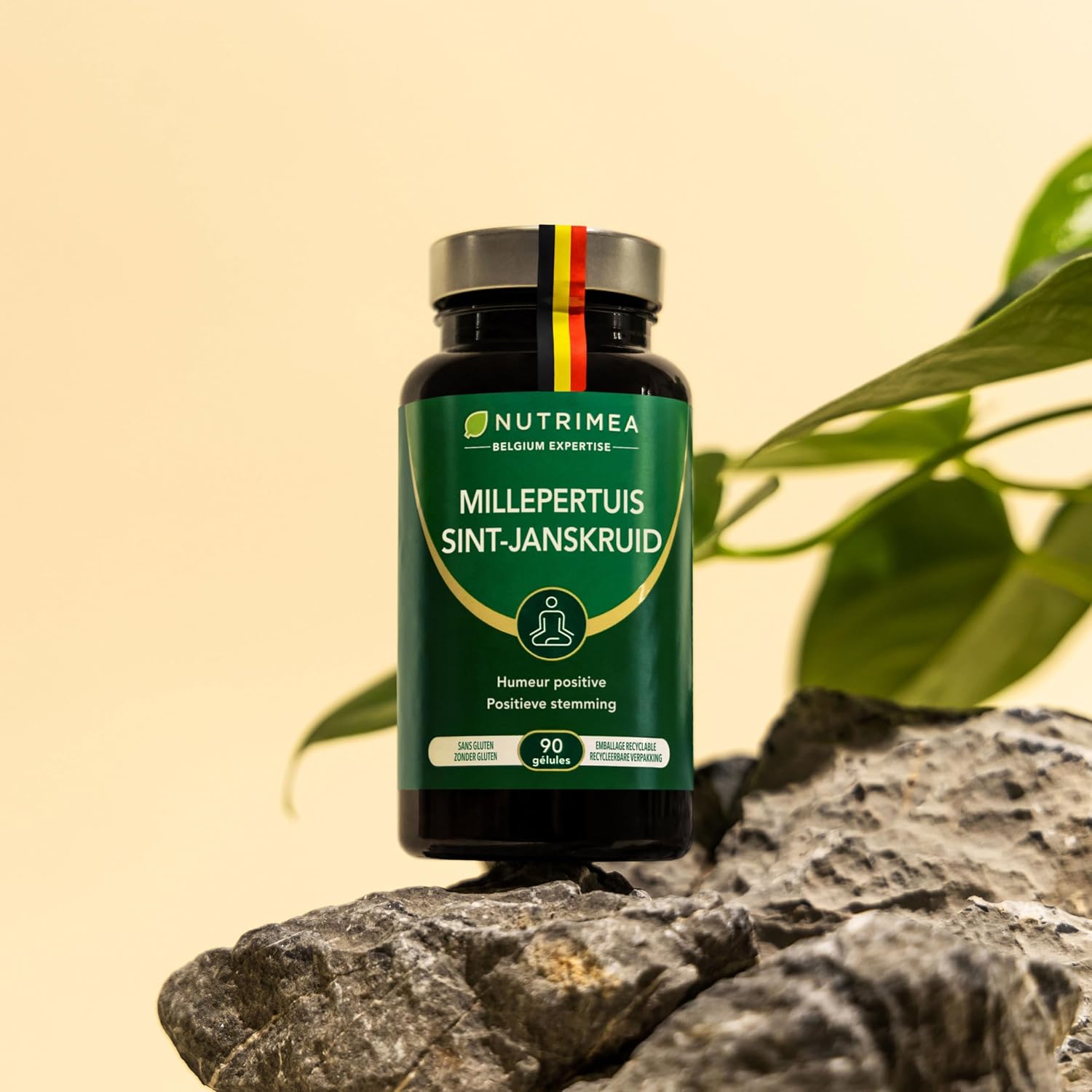 Detalle 2 de Nutrimea Millepertuis titré 10:1 (4660 mg) – 90 gélules vegan pour déprime saisonnière, stress et sommeil