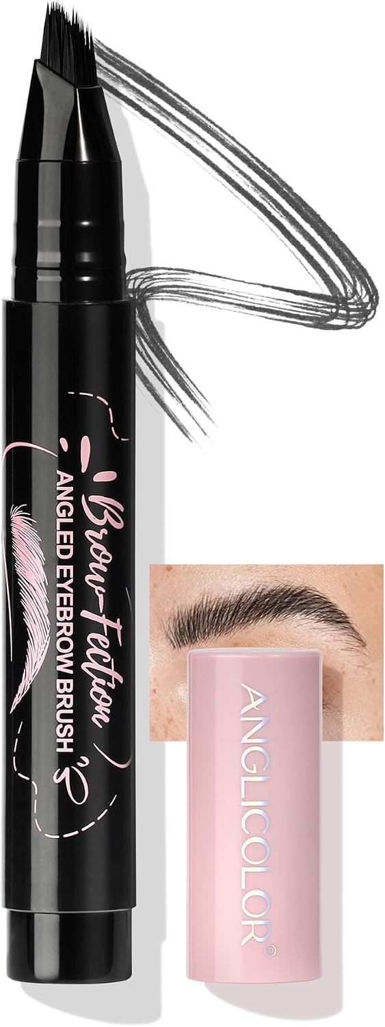 Detalle de Anglicolor Angled Eyebrow Pen, 05 Black, Matte Finish, Buildable Coverage