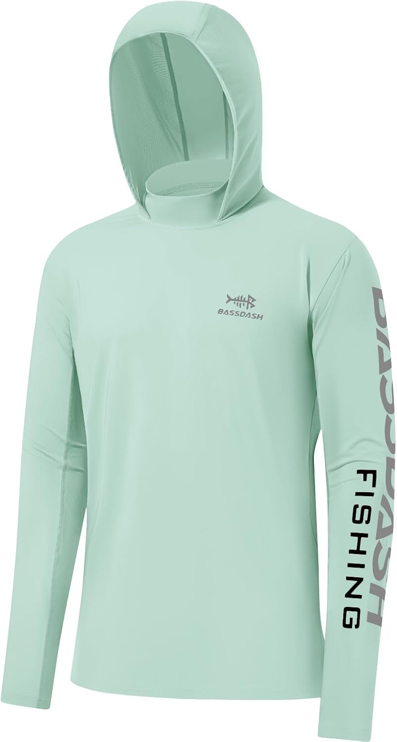Detalle de BASSDASH UPF 50+ Men's UV Sun Protection Long Sleeve Performance Fishing Hoodie