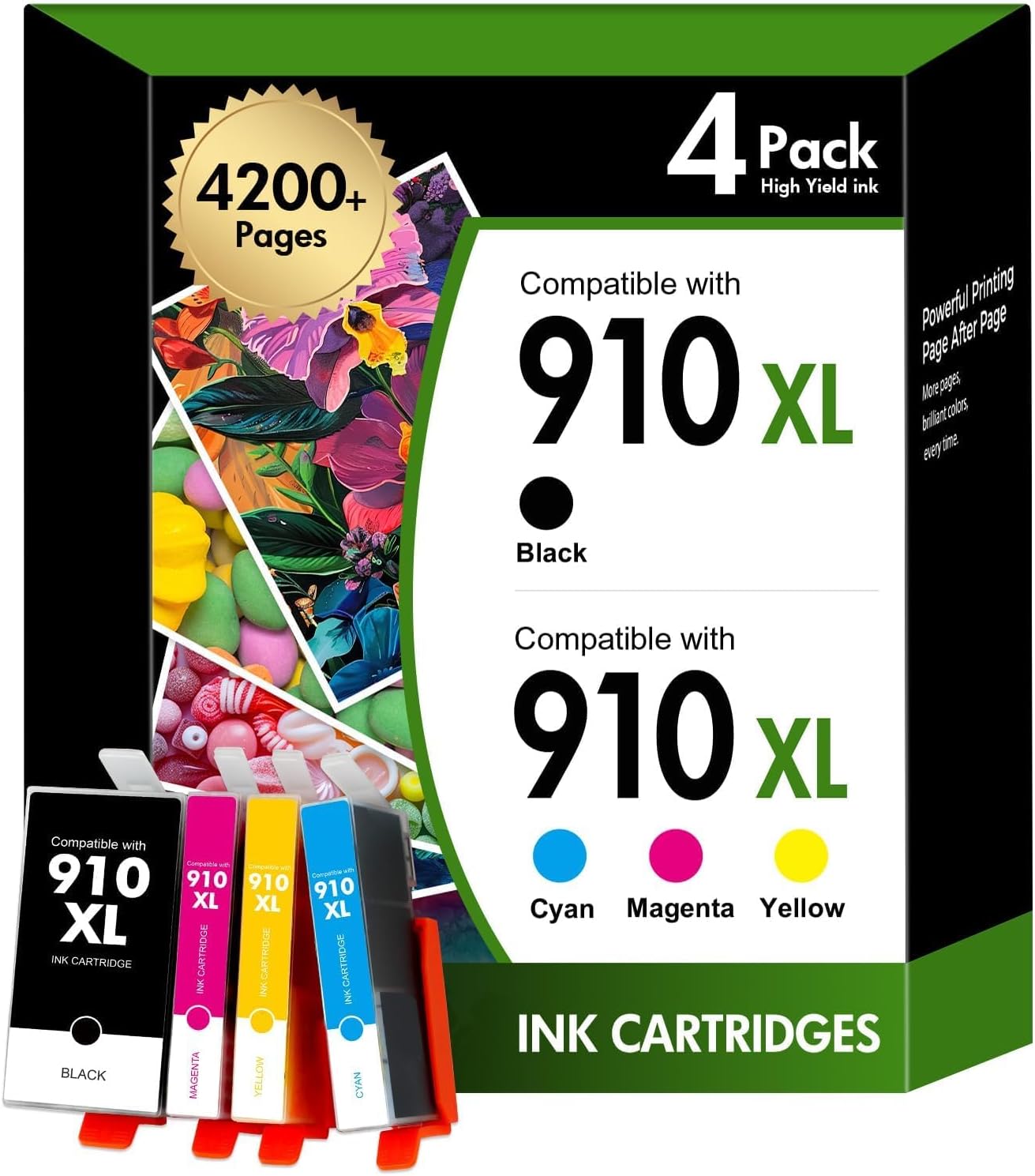 Detalle de 910XL Ink Cartridges, 4-Pack
