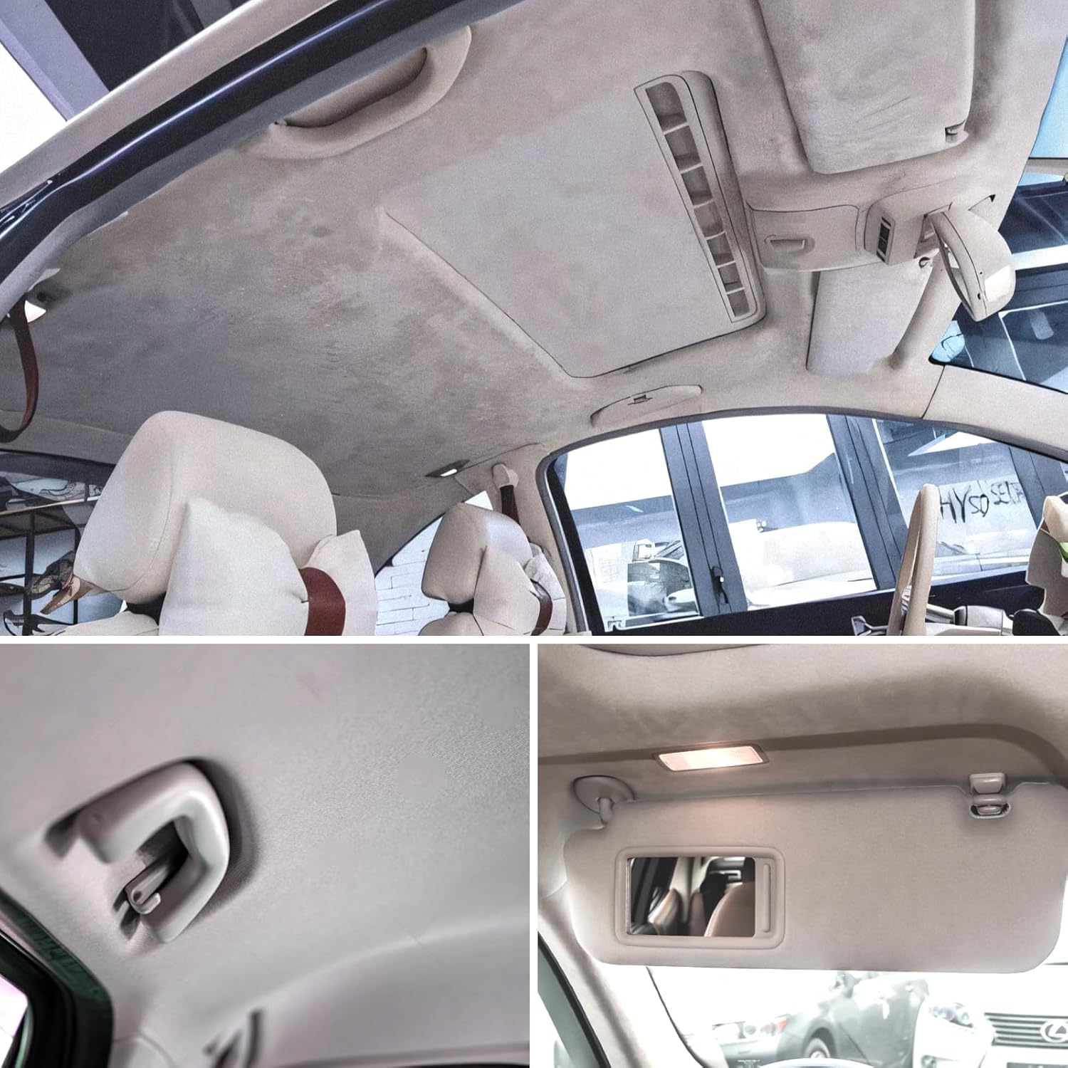 Thumbnail 6 de Babnecl Suede Headliner 38" × 60" Light Grey 📐