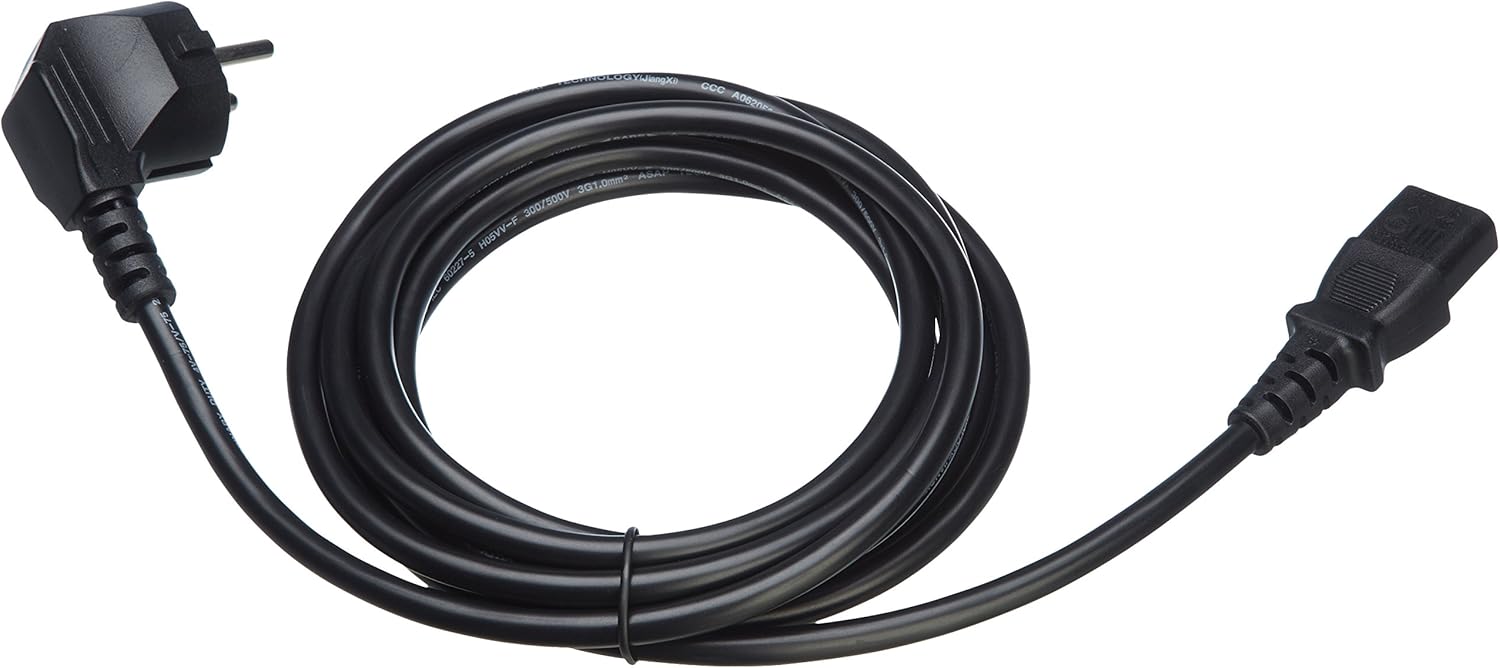 Thumbnail 3 de Amazon Basics Netzkabel – 3 m, Schwarz (CEE 7/7 auf IEC320C13)