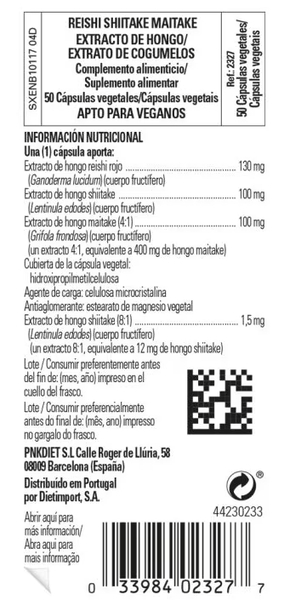 Thumbnail 1 de Solgar Reishi, Shiitake y Maitake - 50 Cápsulas 🍄