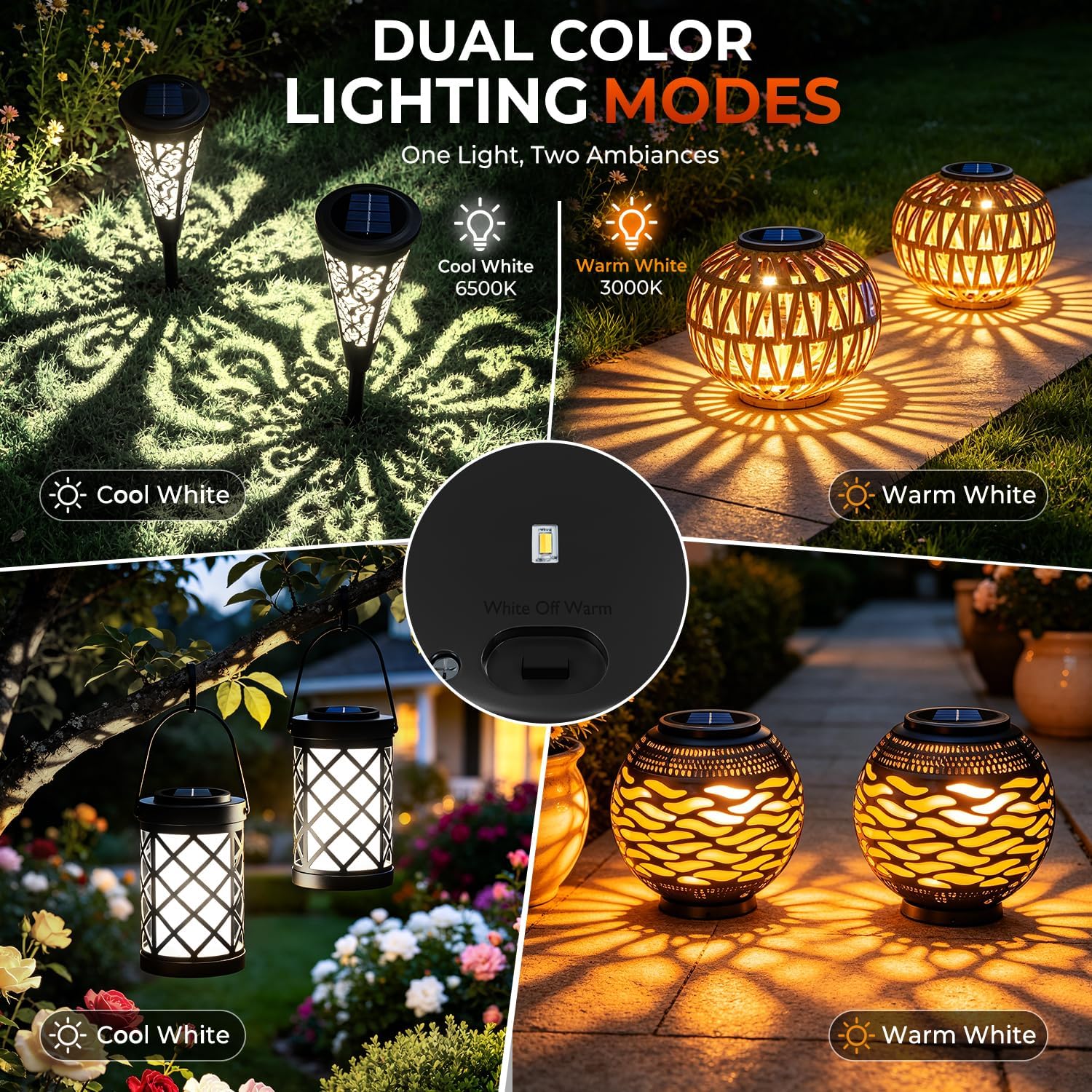 Thumbnail 3 de 4 Pack 8.5cm Solar Light Replacement Top for Garden Lanterns