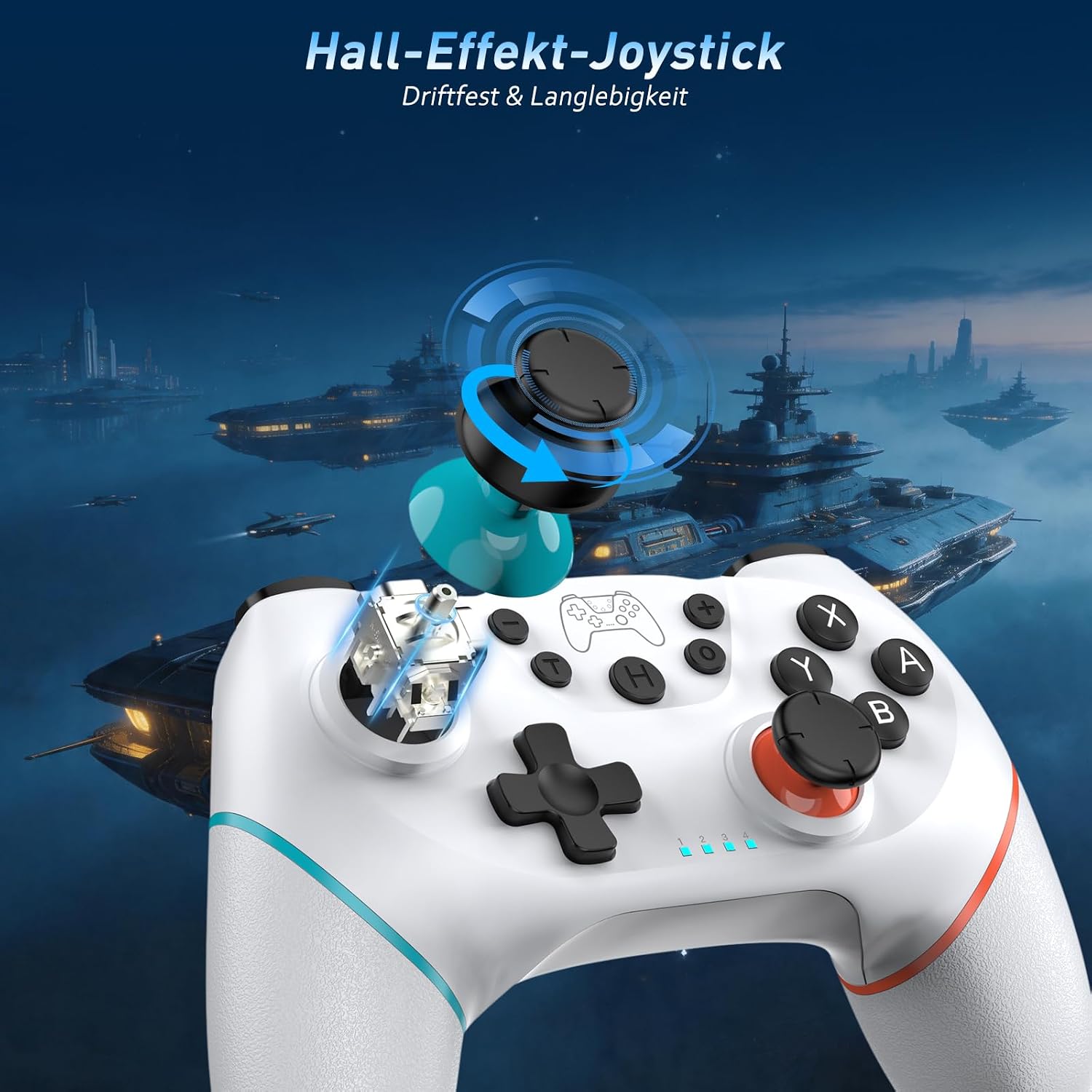 Thumbnail 4 de Reddening Switch 2 Controller – Doppel-Set für Nintendo Switch-Familie (Schwarzweiß)