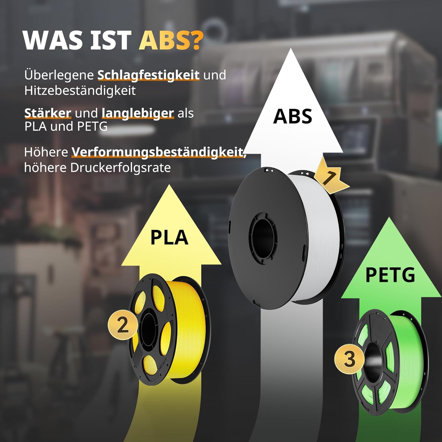Thumbnail 1 de ANYCUBIC ABS-Filament 1,75 mm (ACE Pro intelligente Identifikation) – 1 kg, grau