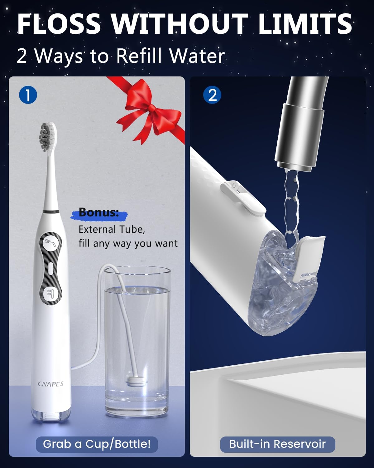 Thumbnail 6 de Electric Toothbrush with Water Flosser: 3-in-1 Sonic Brush & Oral Irrigator for Adults