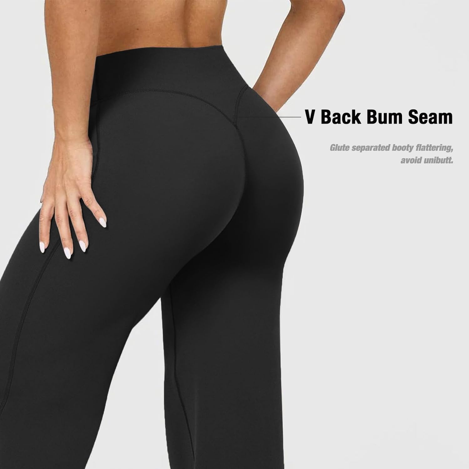 Detalle 2 de JGS1996 Wide Leg Yoga Pants Bottoms: High-Waist, Non-See-Through & Bum-Enhancing Workout Leggings
