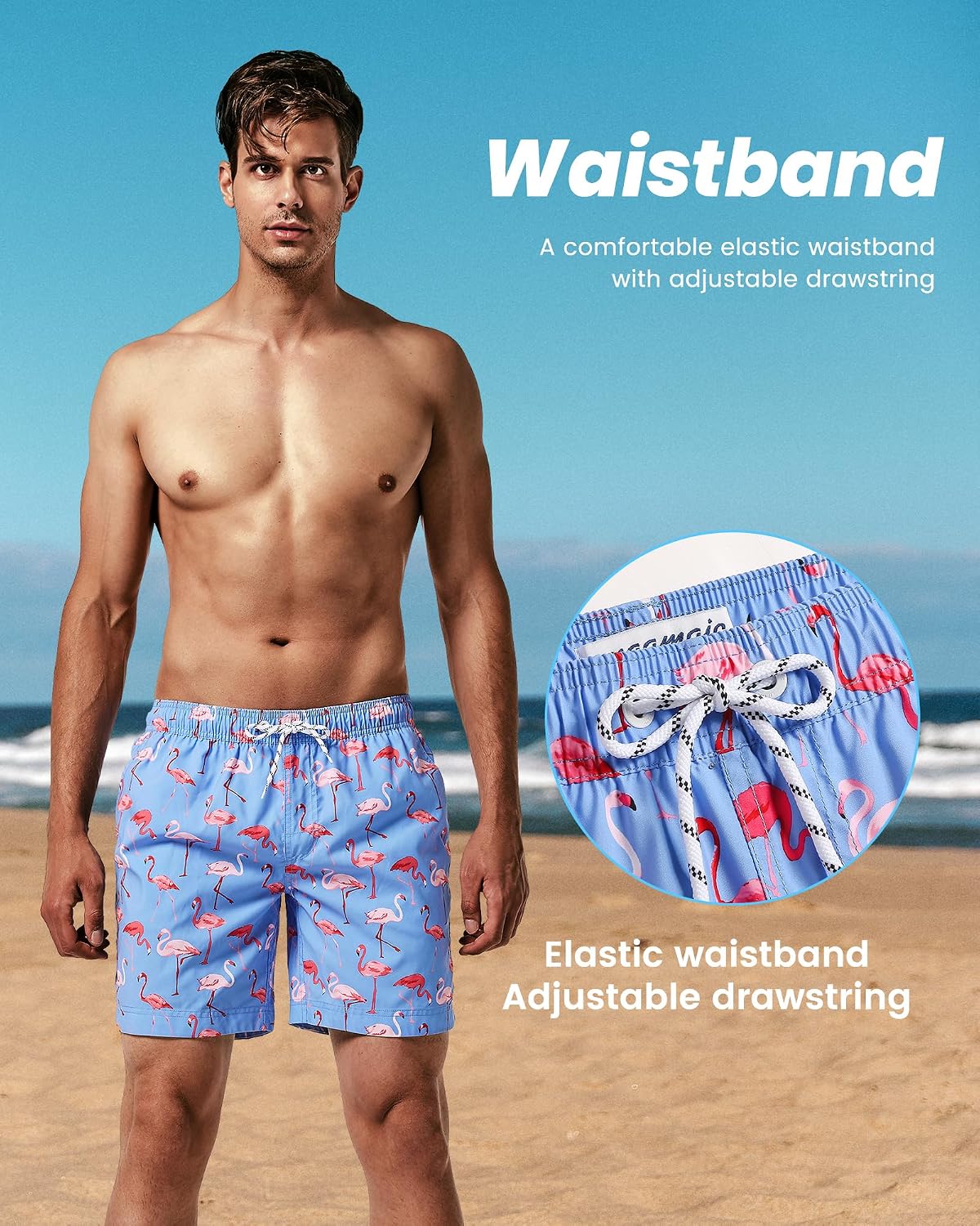 Thumbnail 4 de MaaMgic Men's Swim Trunks, 7-Inch