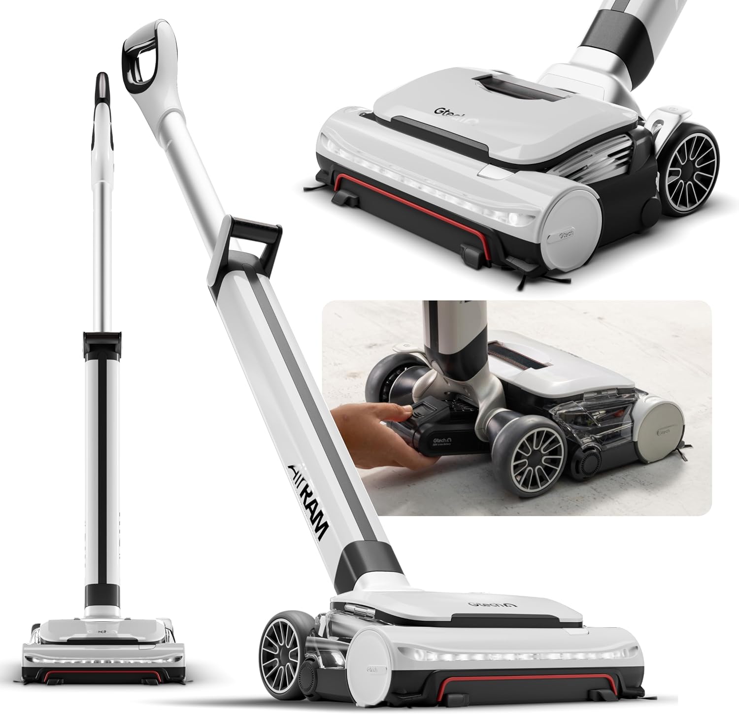 Detalle de Gtech AirRAM 3 Dual Edge-Clean cordless vacuum 🧹