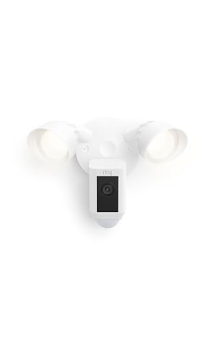 Detalle de Ring Floodlight Cam Wired Plus: 1080p HD security with motion-activated floodlights