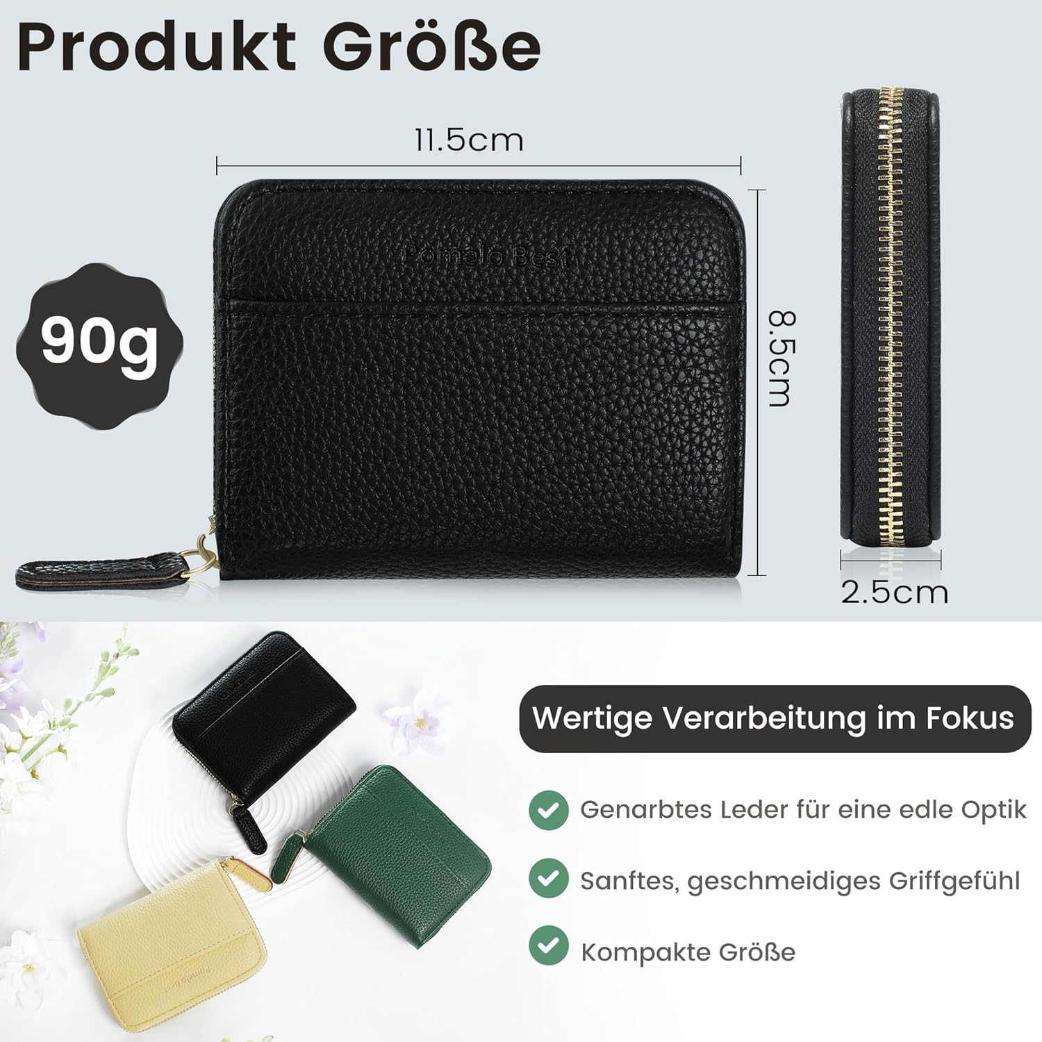 Thumbnail 5 de Pomelo Best Kreditkartenetui Damen mit RFID-Schutz, viele Fächer & Münzfach