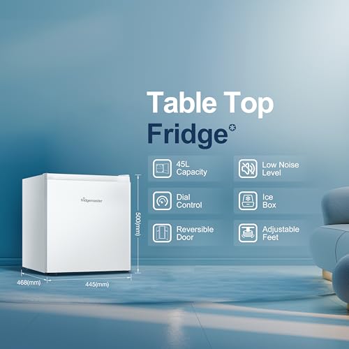 Detalle 2 de Fridgemaster MUR4545 45L Table Top Mini Fridge, Reversible Door, 39dB
