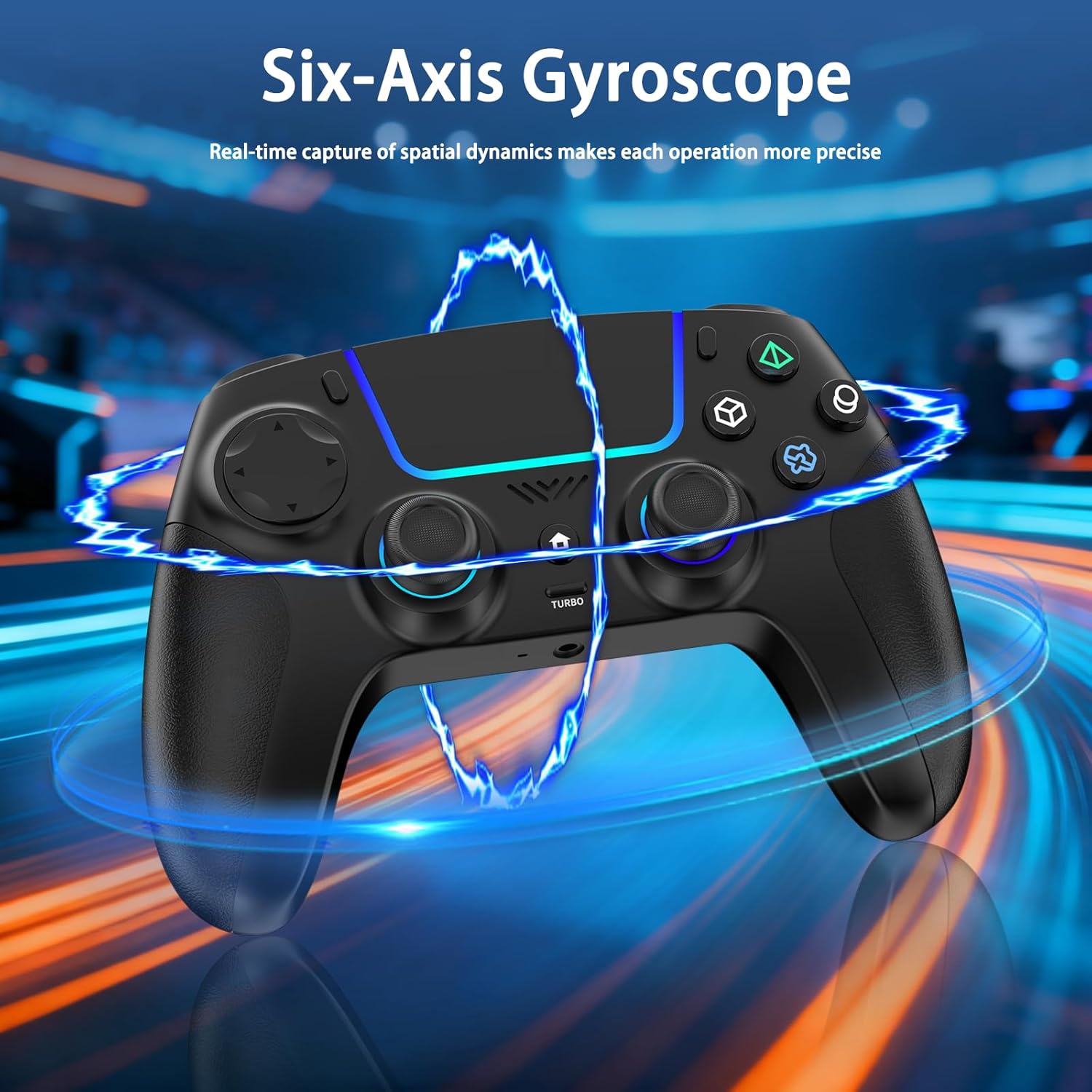 Thumbnail 2 de VidPPluing Wireless Controller with Hall Effect Triggers, RGB Lighting & Turbo (PS5/PC/Steam Deck/Phone)