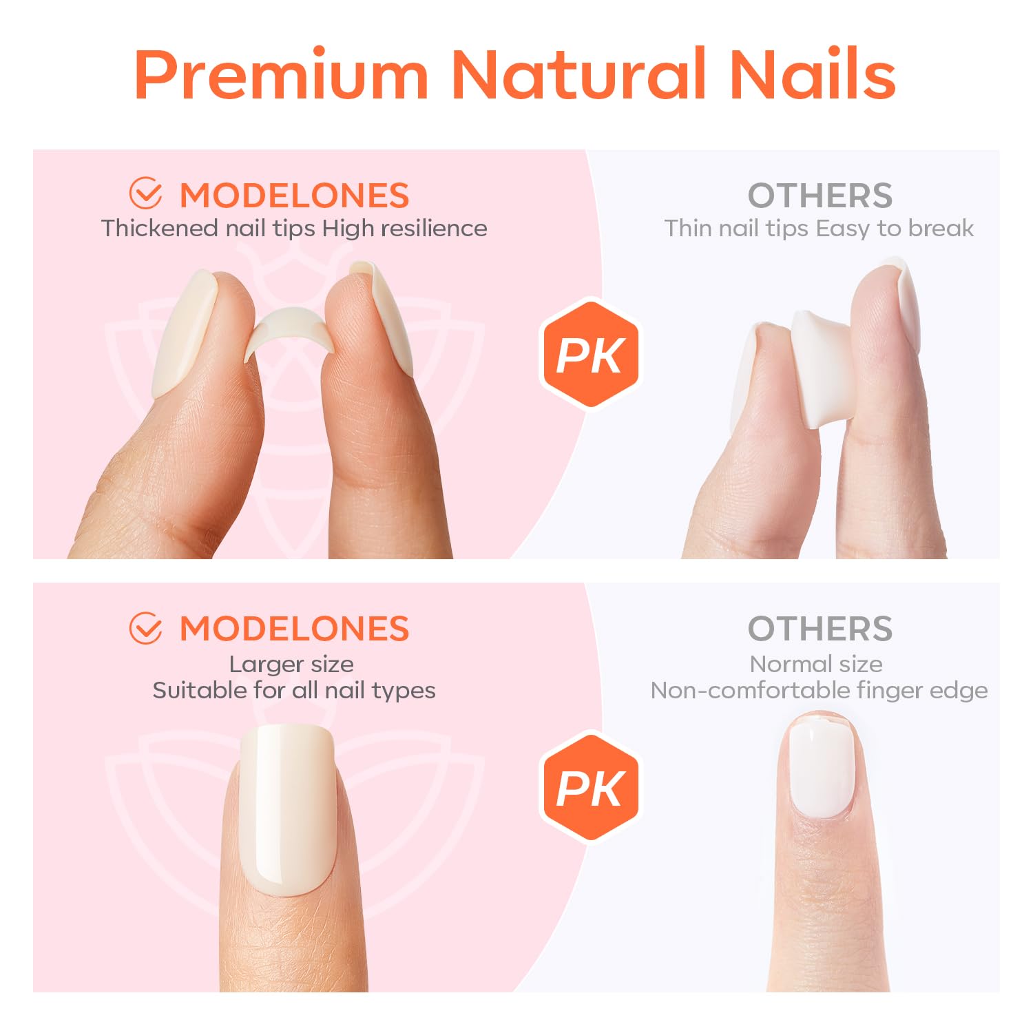 Thumbnail 4 de Modelones Dark Red Press On Nails 32 pcs