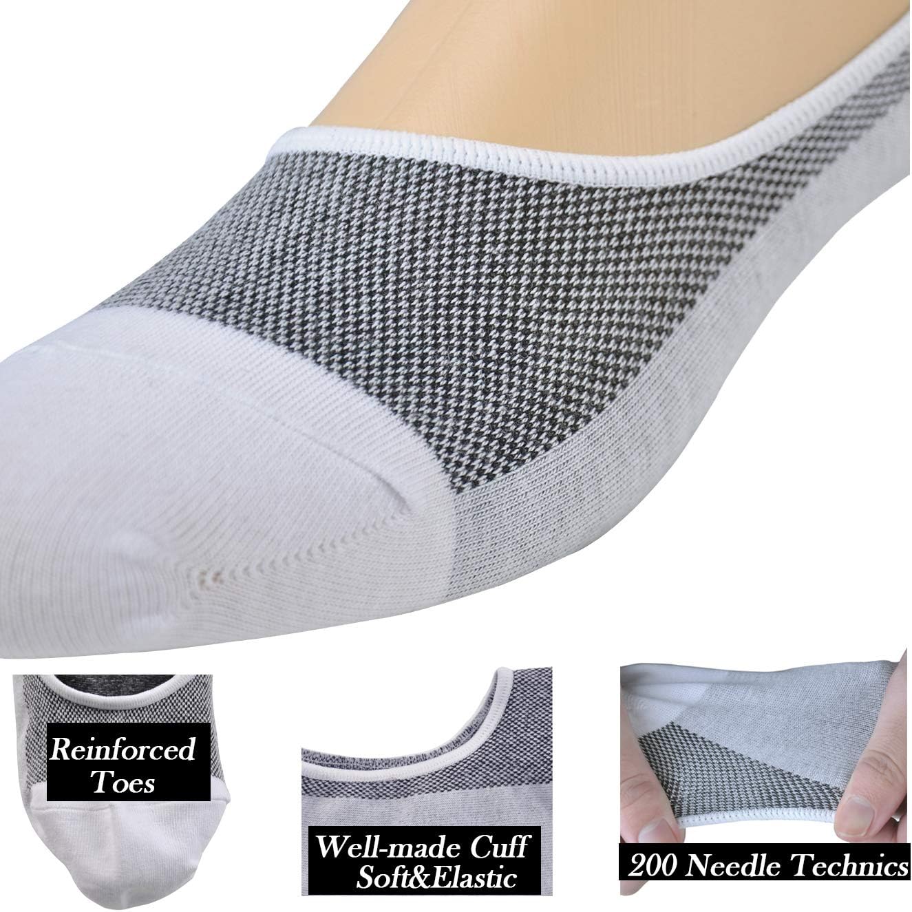 Thumbnail 5 de Jormatt 6 Pairs No Show Loafer Socks for Men and Women