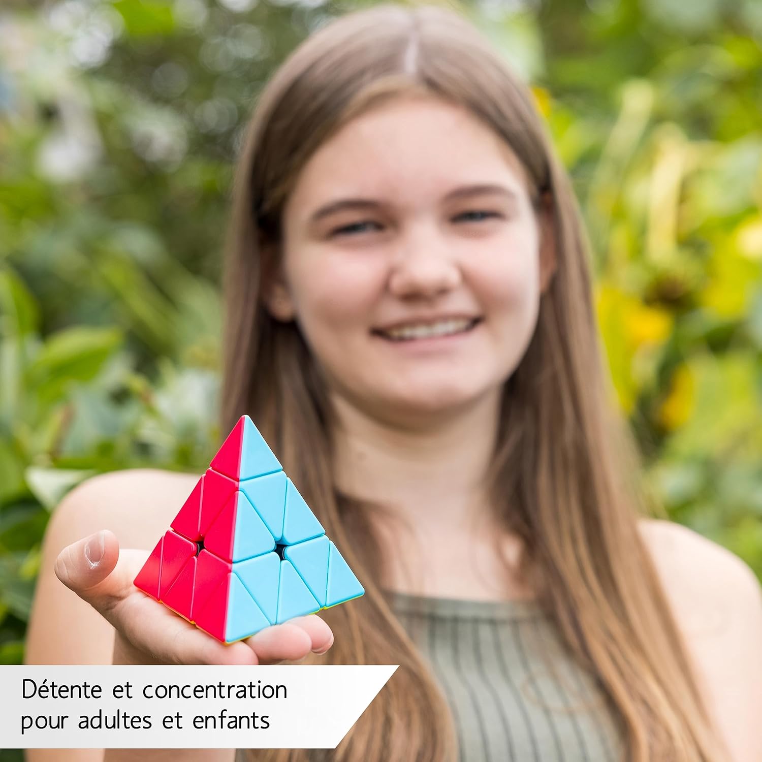 Thumbnail 2 de CUBIDI Pyraminx Cube Triangle Magique (pyramide casse-tête en cube) – sans autocollant