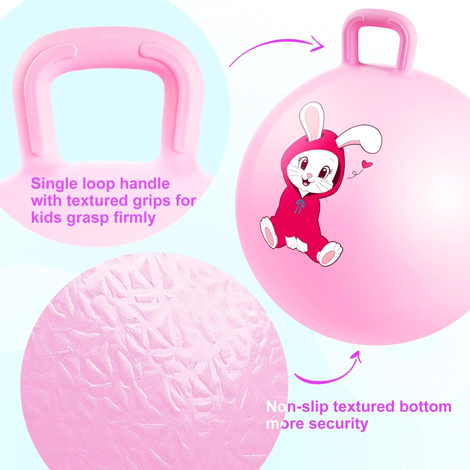 Thumbnail 3 de INPODAK 2er-Set Weihnachts- Hüpfball (45 cm) für Kinder 3–8 Jahre, rutschfest, bis 100 kg belastbar