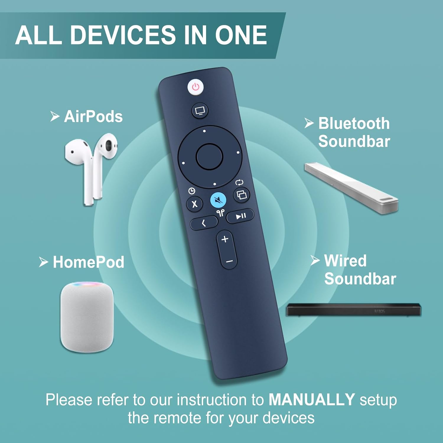 Thumbnail 2 de TCNOUMT Replacement Remote for Apple TV 4K/HD (A1294/A1218/A1378/A1427/A1625/A1842) – No Voice or Touchpad