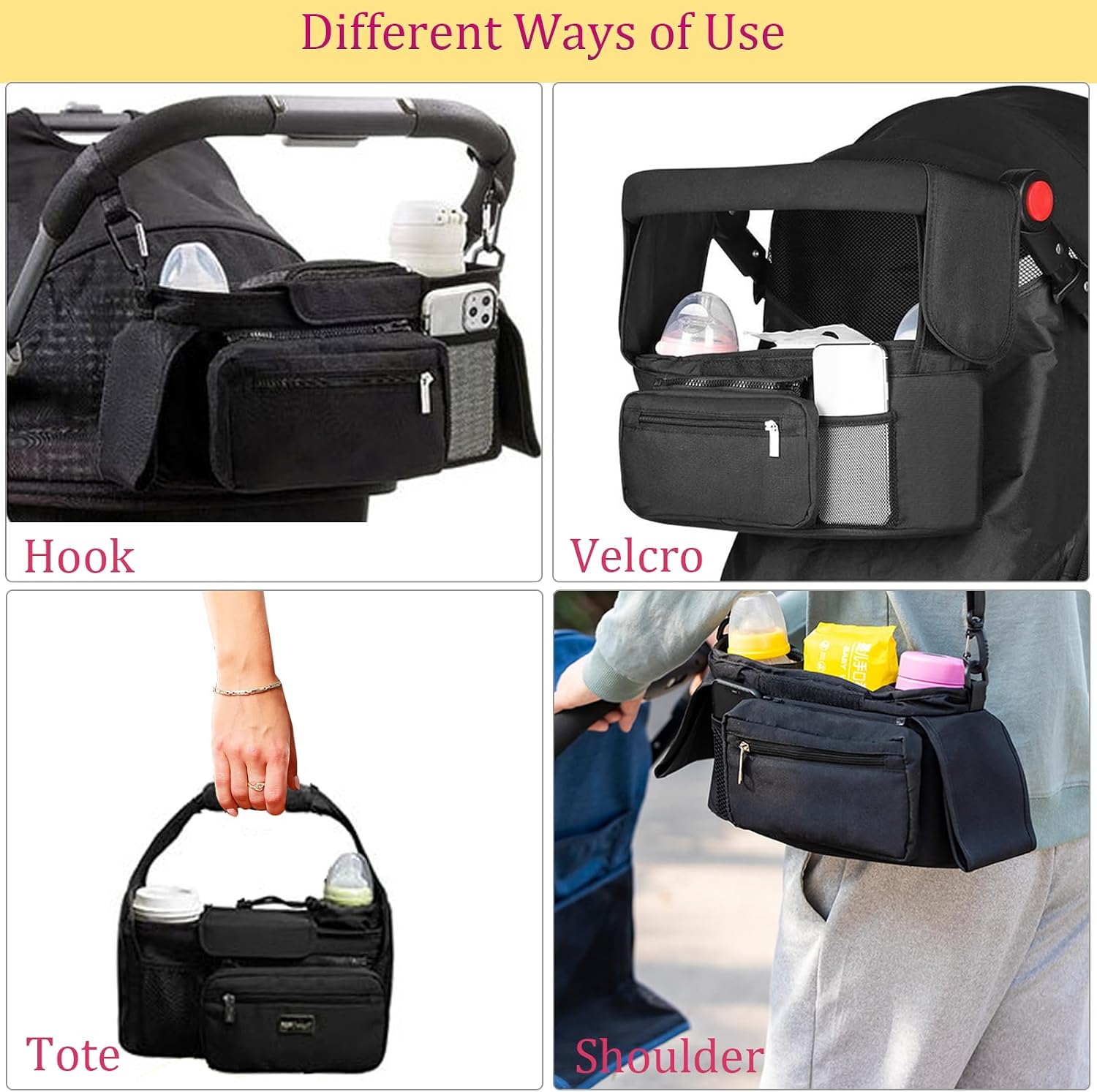 Detalle 2 de HOINCO Stroller Organizer Oxford Cloth