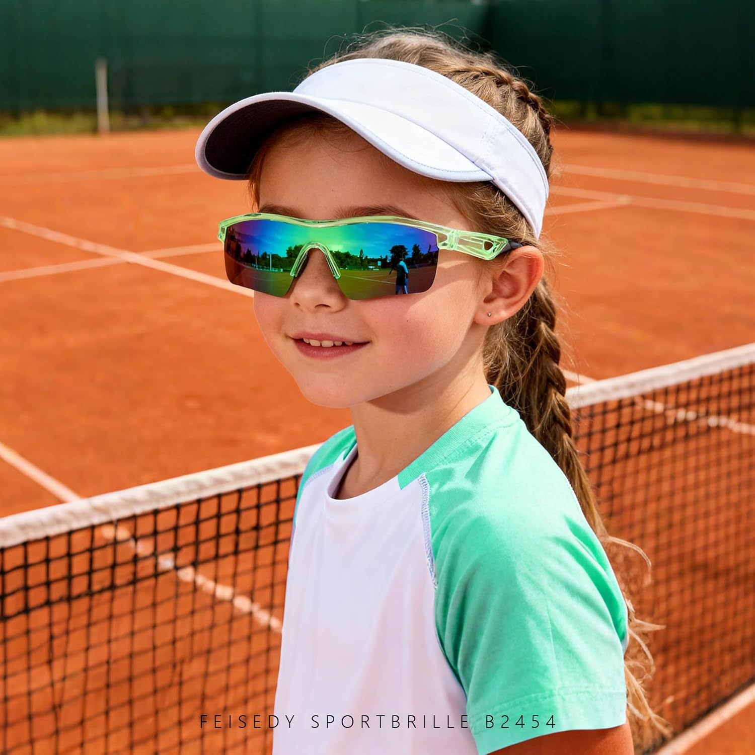 Thumbnail 1 de FEISEDY Occhiali da Sole Sportivi Polarizzati per Bambini 5–12 Anni, Montatura TR90 e Protezione UV400