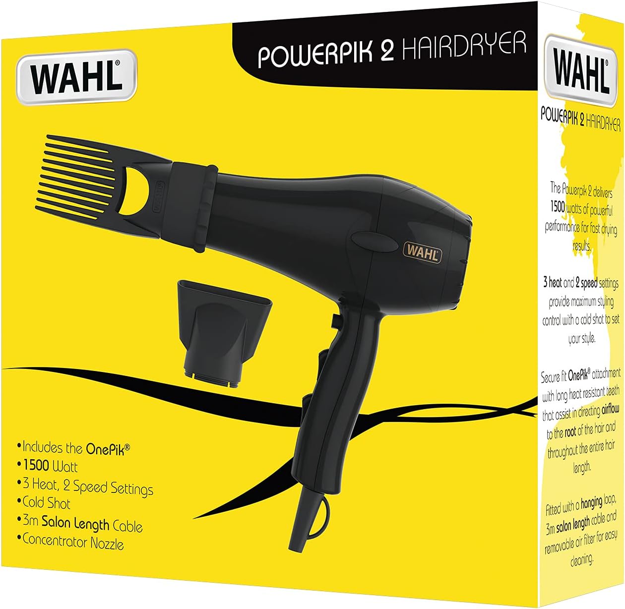 Detalle de Wahl PowerPik 2 Hairdryer for Afro Hair with Pik Attachment