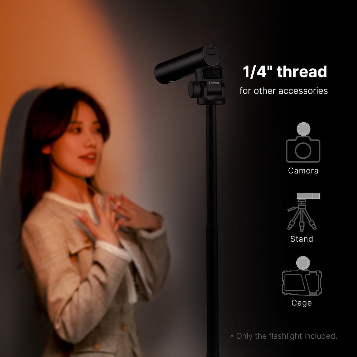 Detalle de ULANZI LM07 : lampe LED photovideo bicolore zoomable, rechargeable 2000 mAh