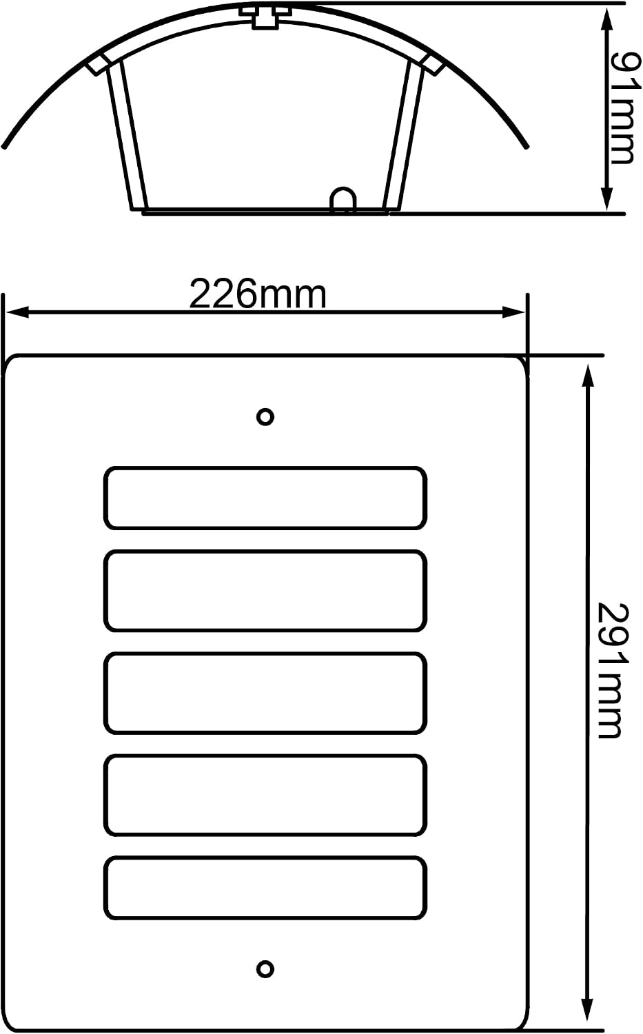 Detalle 2 de Brilliant 47682/63 Todd Applique Extérieure 60 W