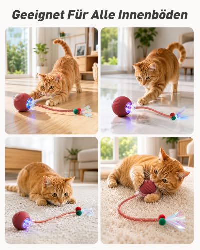 Thumbnail 7 de Interaktives Katzenspielzeug Ball von RZPTL – Elektrischer Katzenspielball für drinnen
