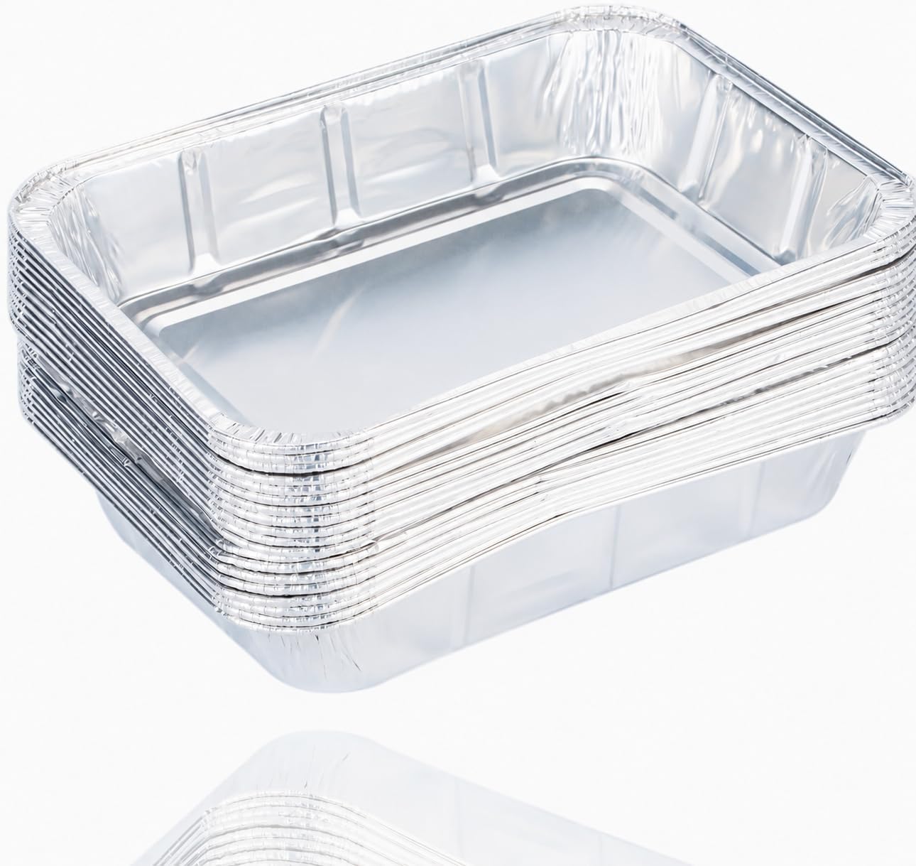 Detalle de TK Gruppe Timo Klingler 20er Einwegschale aus Aluminium – 1200 ml, ca. 14×19×4 cm