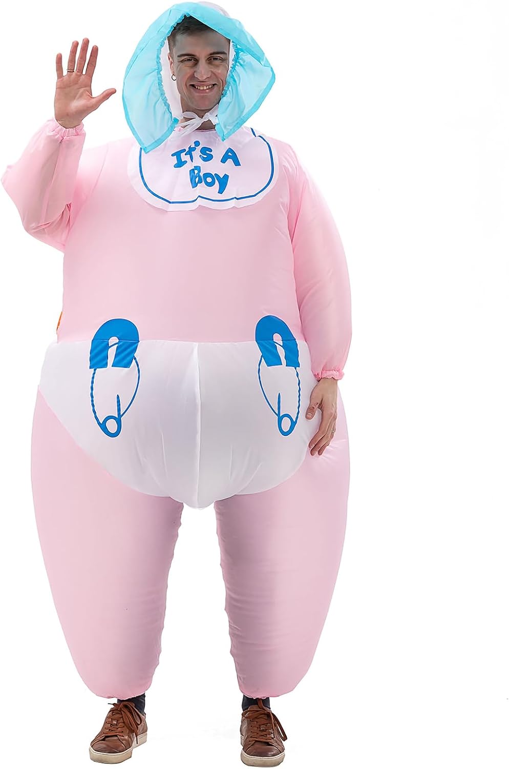 Detalle de AOGOYO Inflatable Baby Costume for Adults, Polyester Suit with Inflation Fan