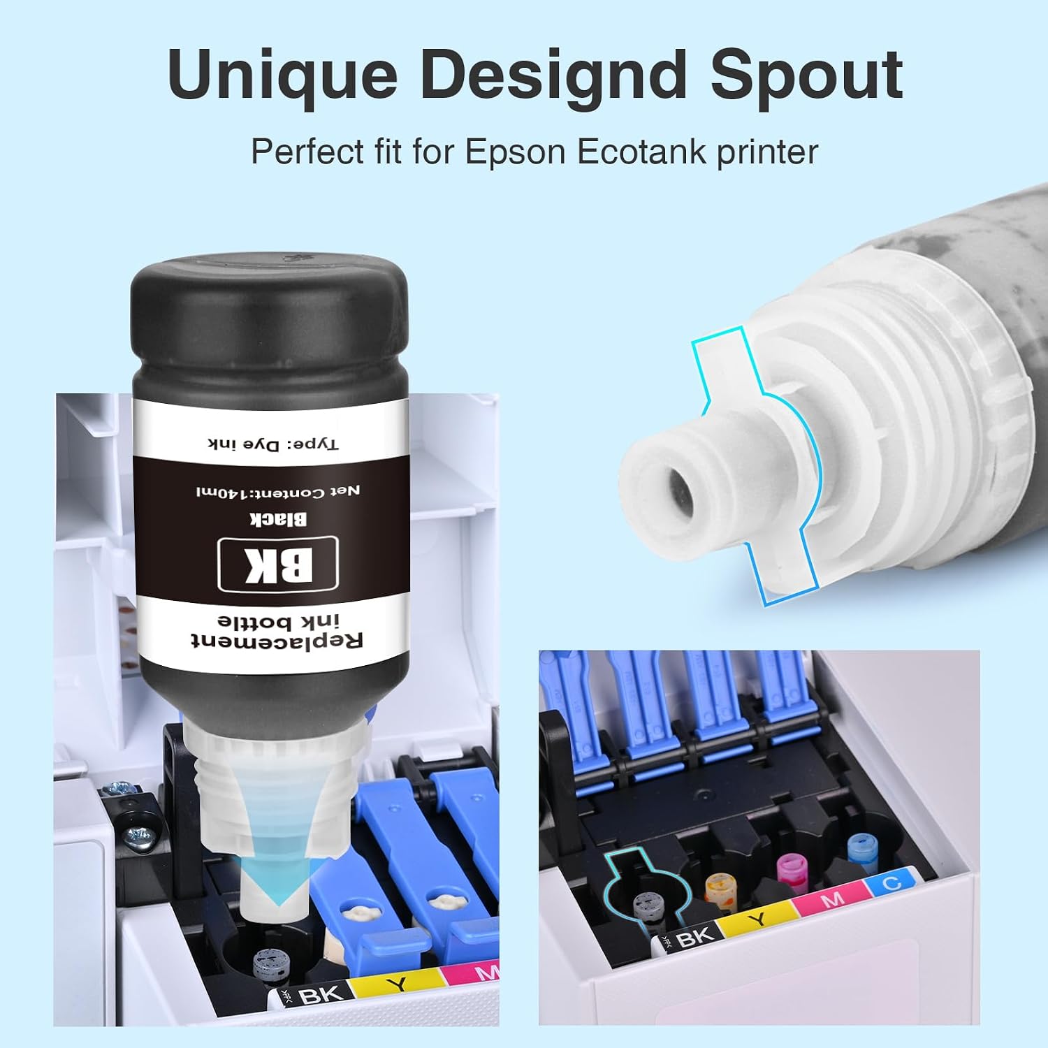 Detalle de Faslvink Epson 502 Compatible Ink Refill Bottles