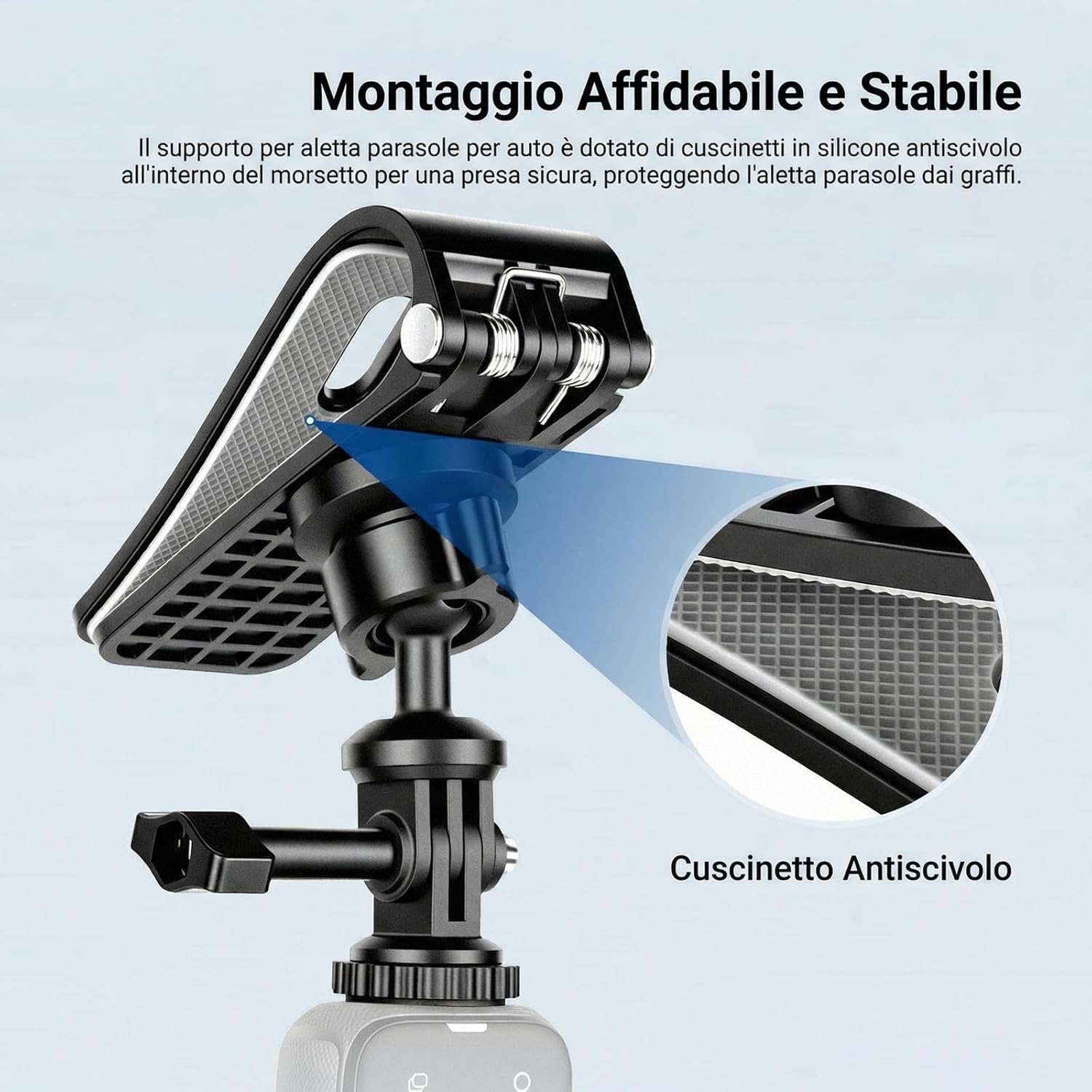 Thumbnail 4 de NEEWER BASICS AC055 Supporto per aletta parasole auto con testa sferica 360° per action cam e vlogging