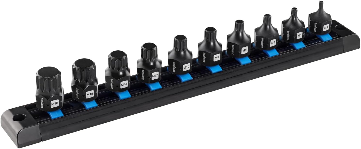 Detalle de toolant TA01122001 3/8インチ XZNインパクトビットソケット10個セット、S2スチール・M4~M18