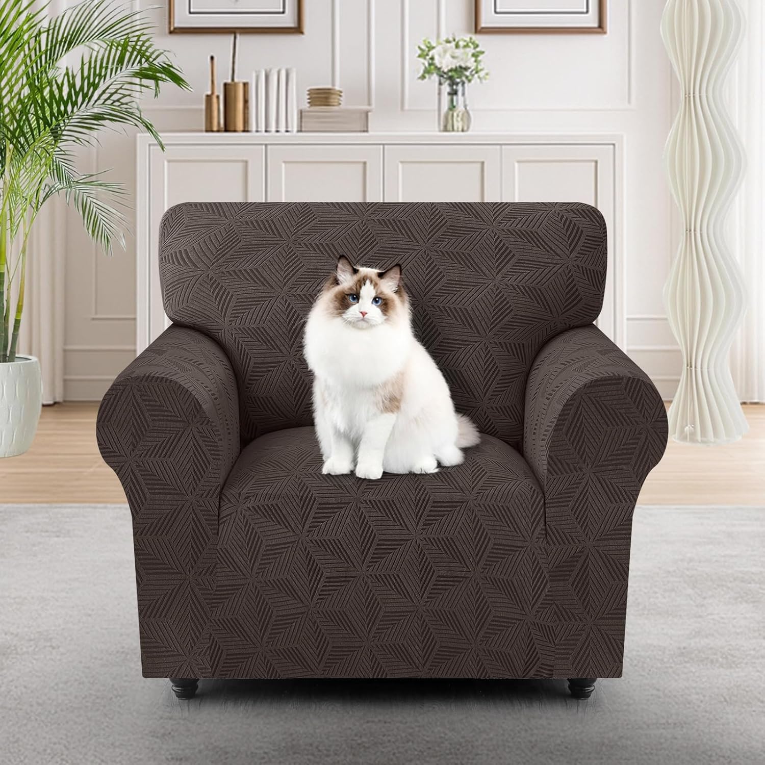 Detalle de Ystyle Housse Canapé 1 Place – Housse Extensible Antidérapante avec Accoudoirs, Lavable et Universelle