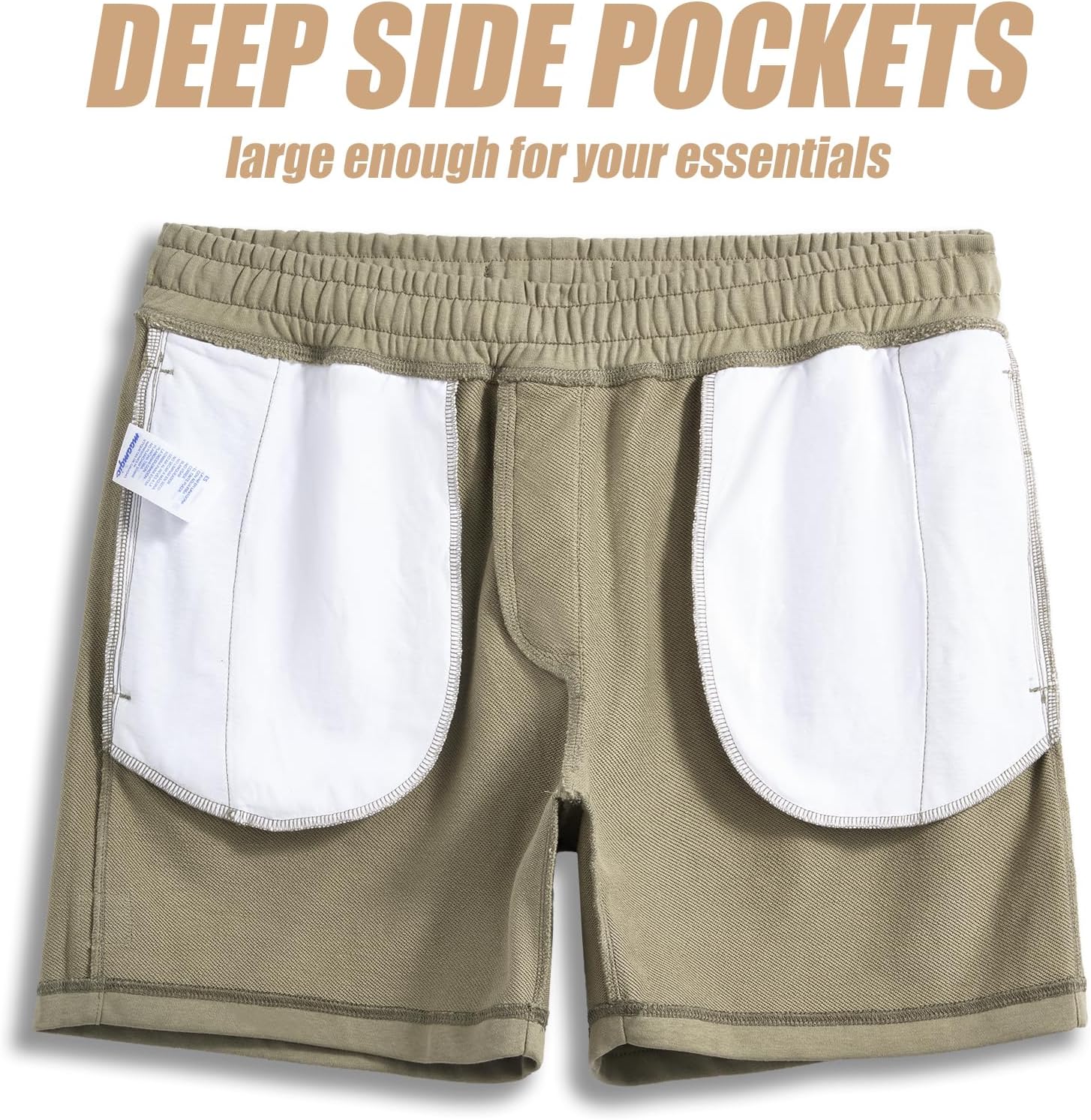 Detalle 2 de maamgic Mens Athletic Gym Shorts 5/7" Elastic Waist – Versatile Everyday Short for Training and Casual Wear