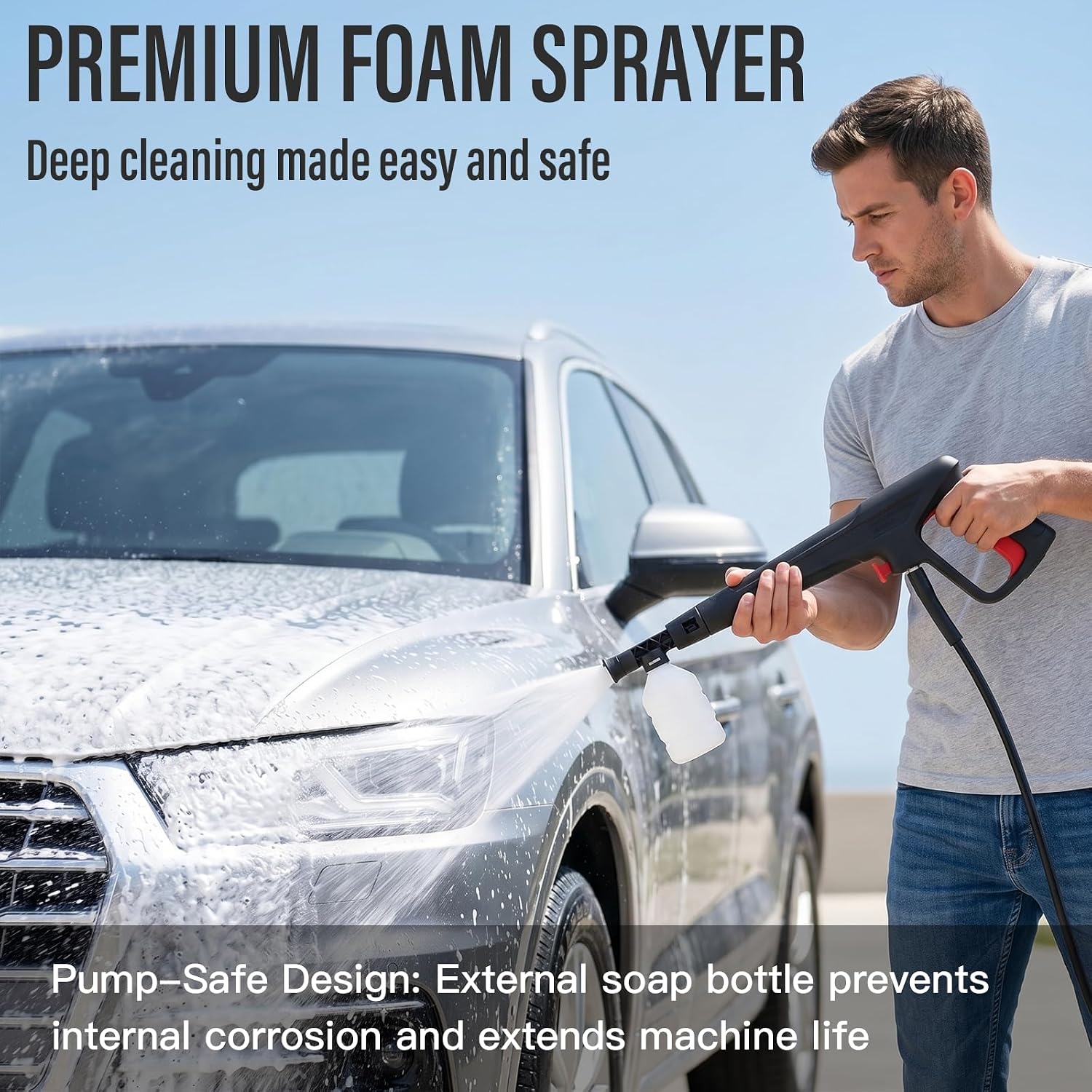 Thumbnail 4 de MZK ET2603-1 Lightweight Electric Pressure Washer with Foam Cannon