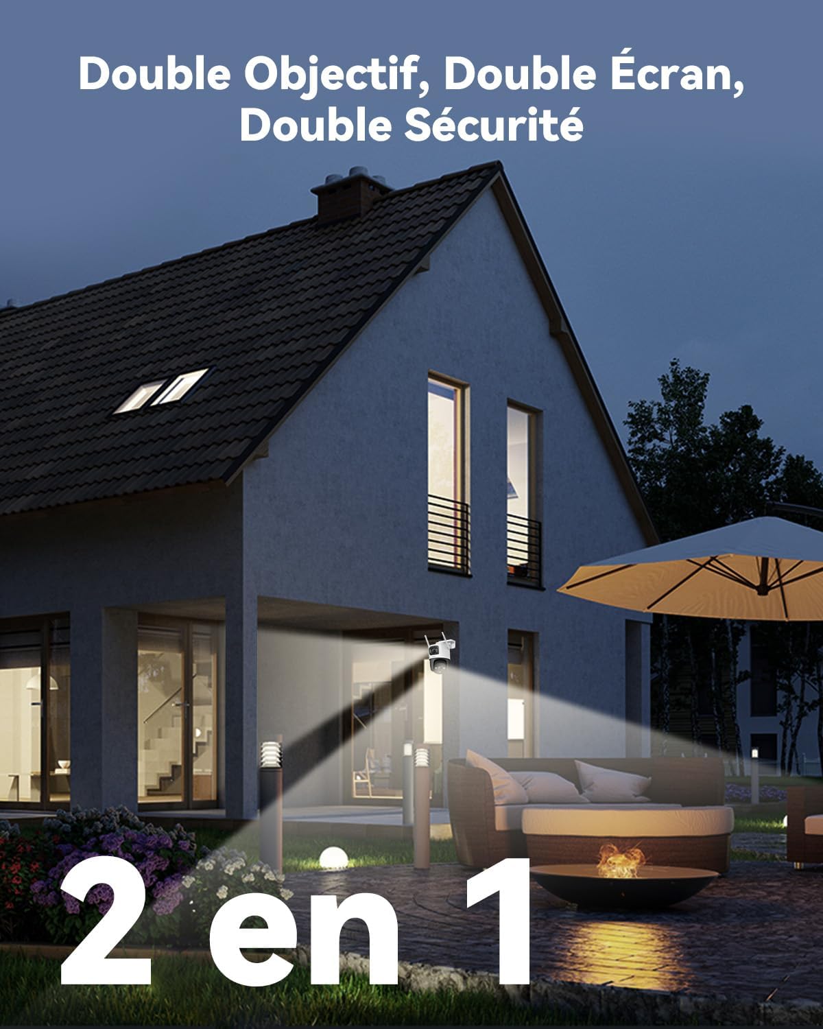 Thumbnail 1 de IMOU 4K(5MP + 3MP) double objectif WiFi extérieur IP66 avec détection IA et sirène