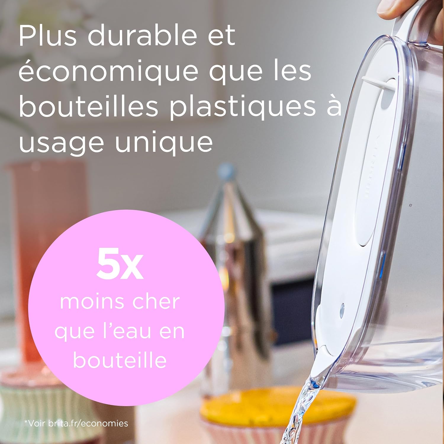 Thumbnail 6 de BRITA Style Essential 1058212 Water Filter Jug, 2.4L, LED, White