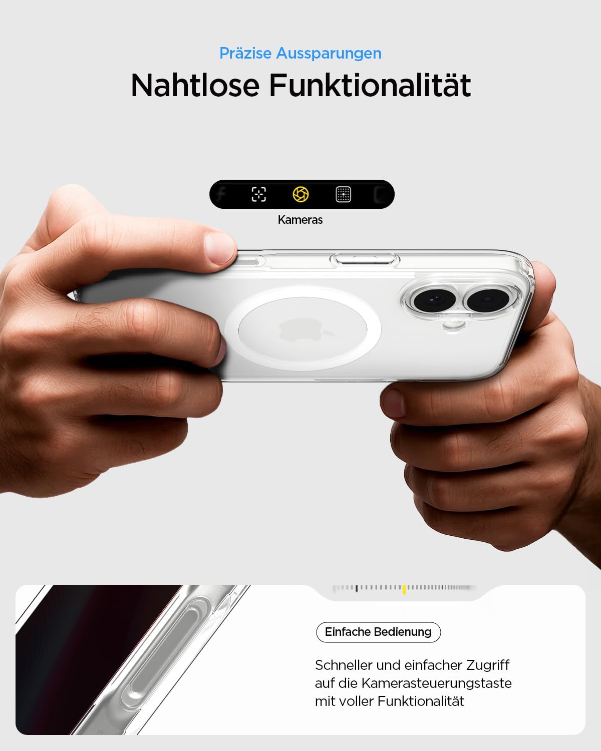 Thumbnail 5 de Spigen iPhone 17 Hülle Signature Ultra Hybrid MagFit – Transparent (Clear White)
