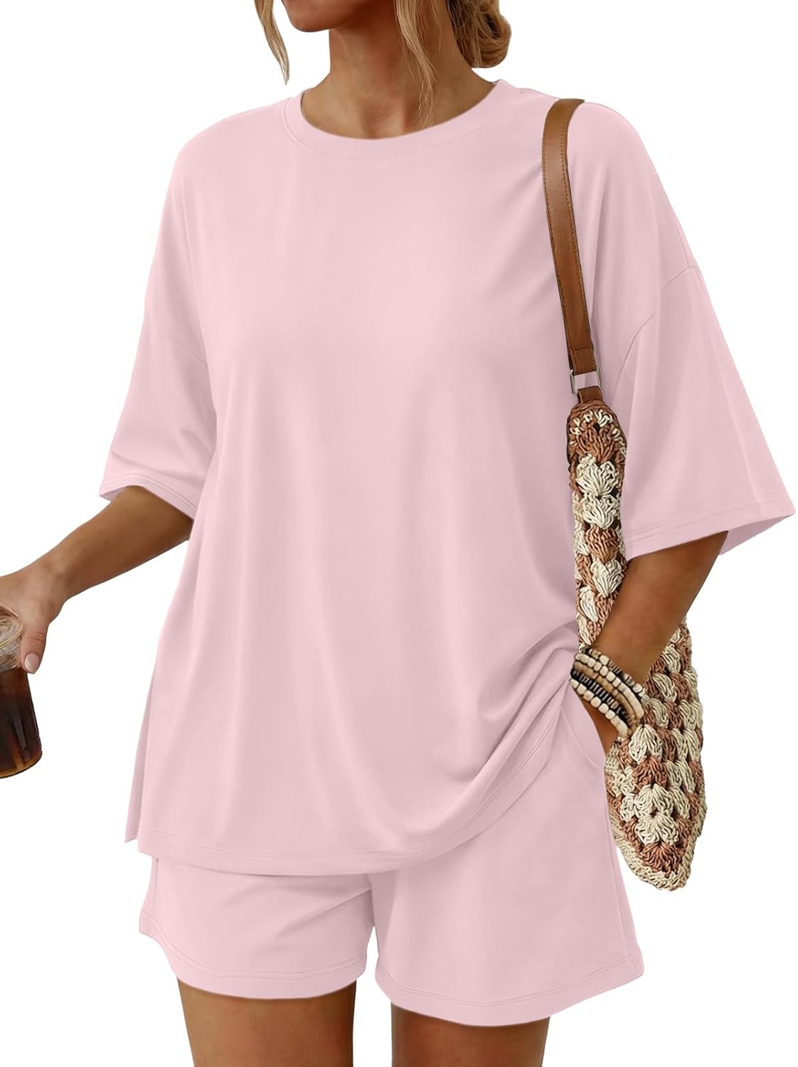 Thumbnail 6 de Trendy Queen 2 Piece Summer Set: Oversized Top & Loose Fit Shorts with Pockets