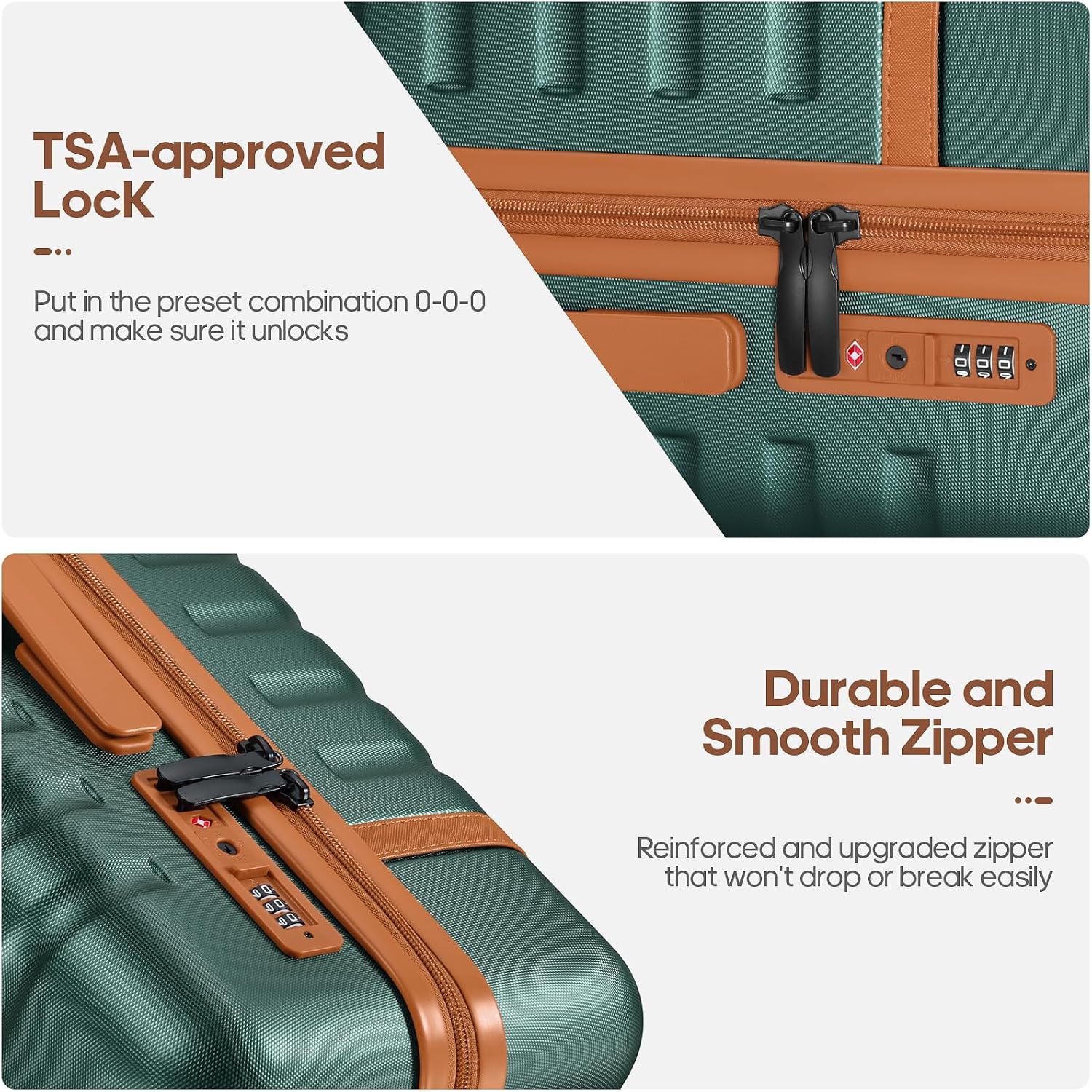 Thumbnail 3 de UKEIN 3-Piece Luggage Set: 20-Inch Carry-On with Spinner Wheels and Travel Backpack