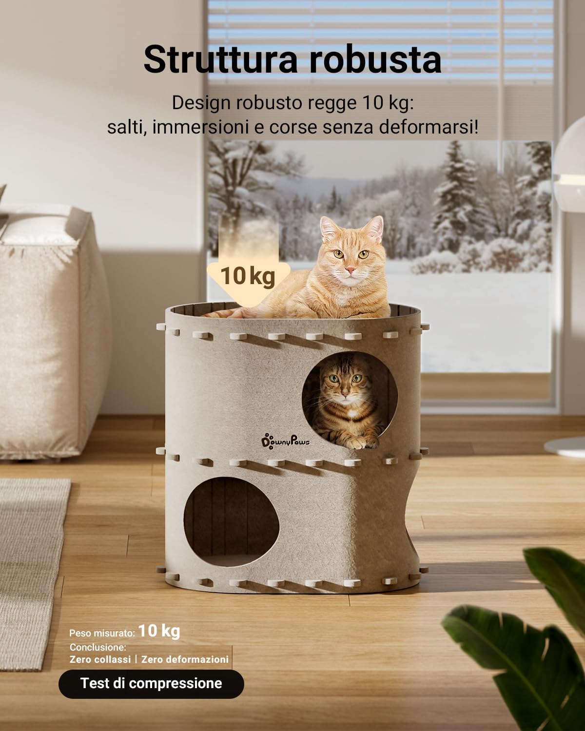 Detalle 2 de DownyPaws Cuccia per gatti 🐱