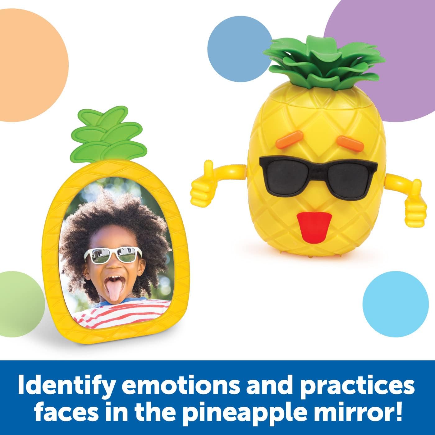 Detalle de Learning Resources Ananas des Émotions Deluxe – Jouet sensoriel Montessori (50 pièces) pour Orthophonie & Autisme