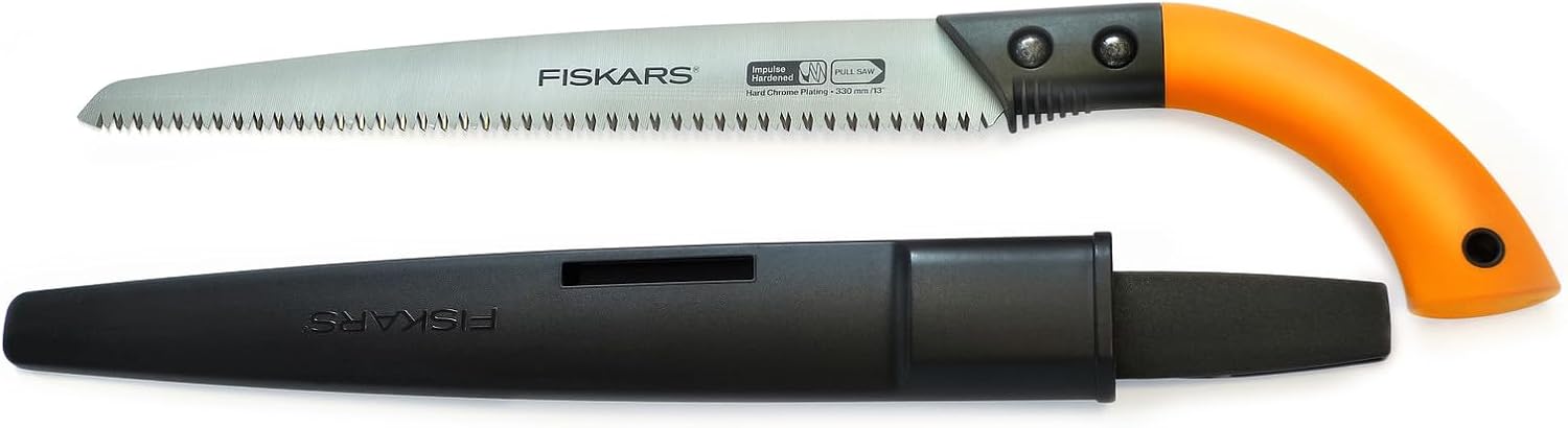 Detalle de Fiskars SW84 1001620 snoeizaag met vast lemmet van 33 cm