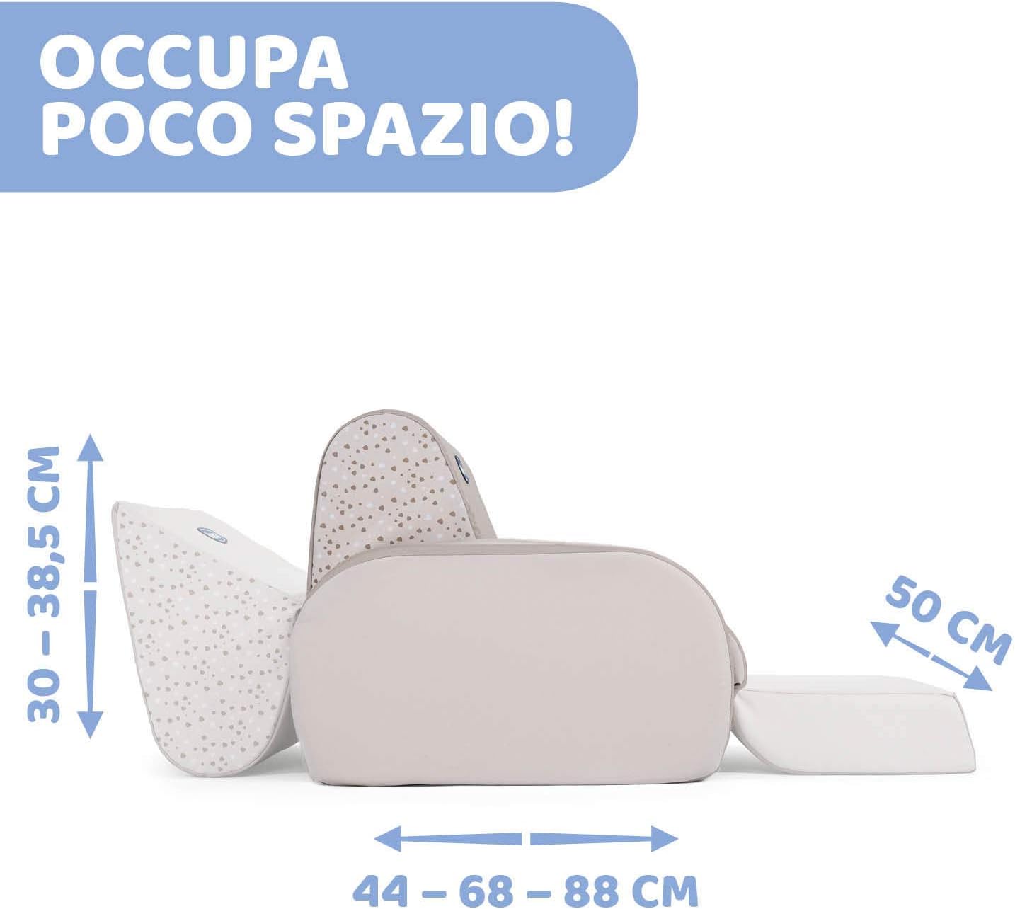Detalle 2 de Chicco Twist: Poltroncina trasformabile in chaise longue e divanetto per bambini, 3 configurazioni