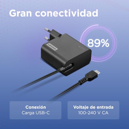 Detalle de Lenovo Adaptador de Pared USB-C de 65 W con Carga Rápida y Cable de 1,7 m