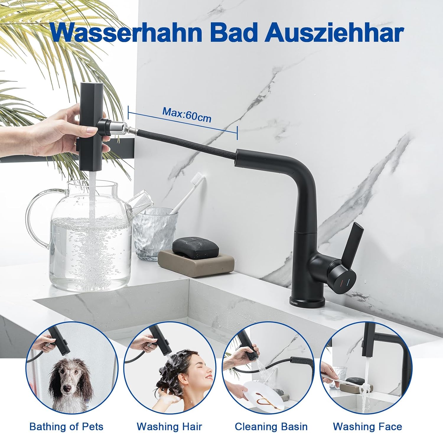 Thumbnail 2 de LakeBayMZC robinet noir mat 30–34,5 cm