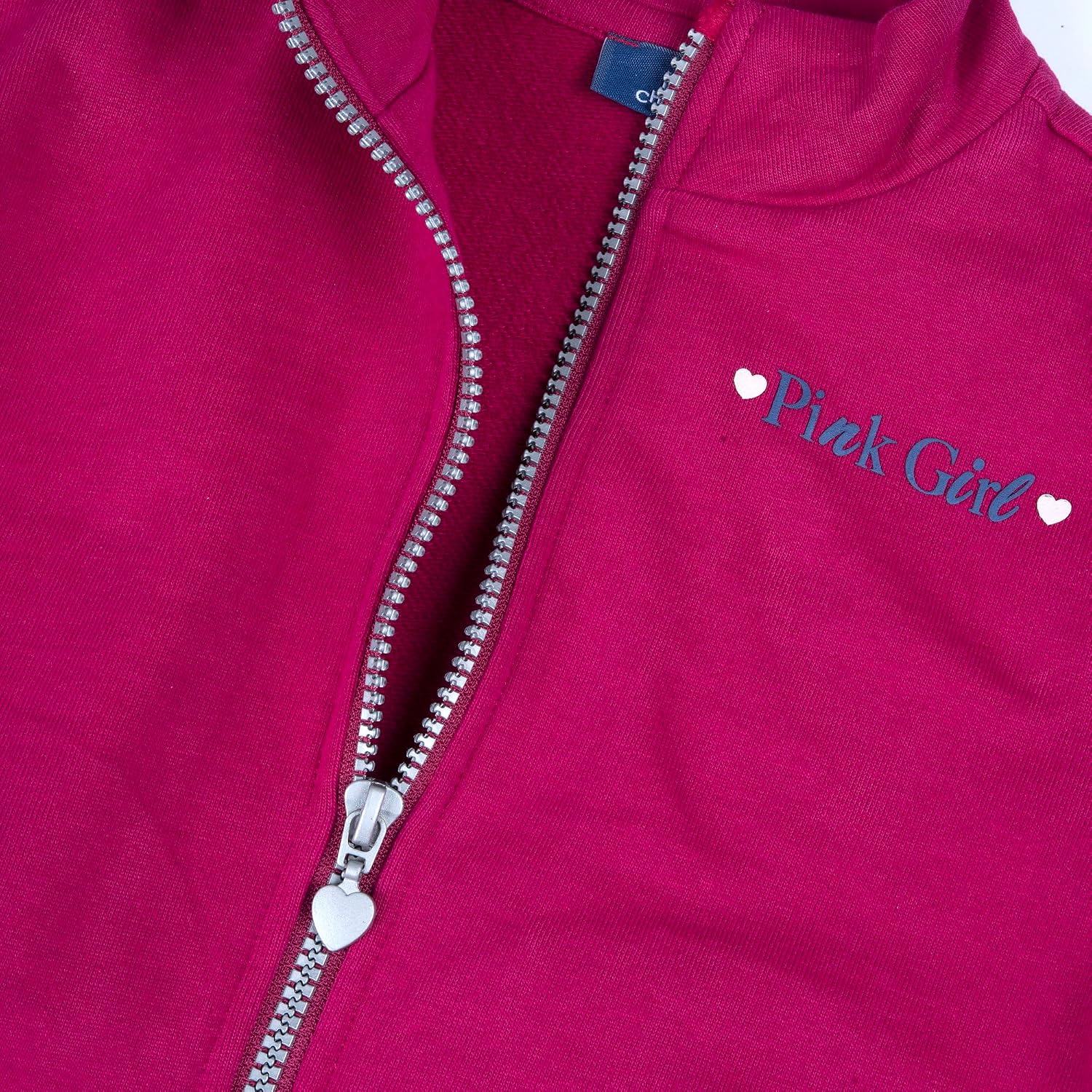 Detalle de Chicco Felpa Bambino in Morbido Tessuto Non Felpato con Zip – Fucsia, da Lavatrice, Senza Cappuccio