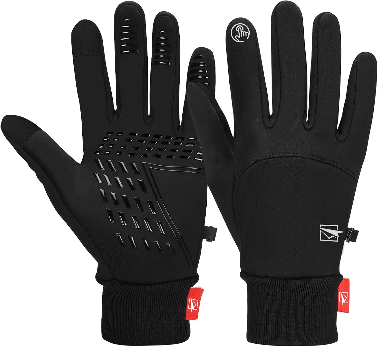 Detalle de Cevapro Fahrradhandschuhe Warme Winterhandschuhe wasserdichte Touchscreenhandschuhe